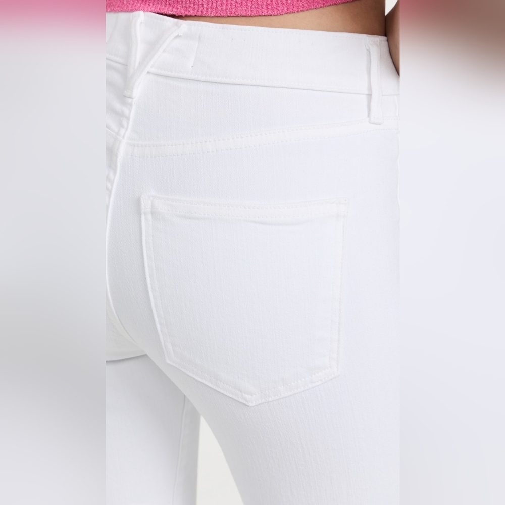 Veronica Beard Carly Kick Flare High Rise Jean White - Picture 7 of 9